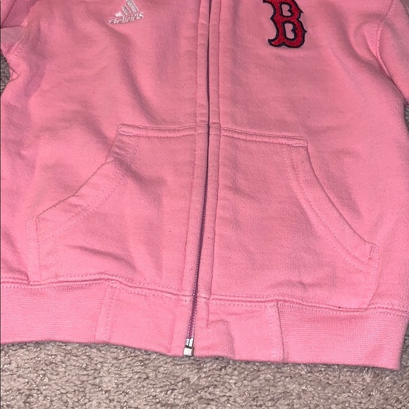 Little Girl Adidas Red Sox Sweatshirt - Picture 3 of 3